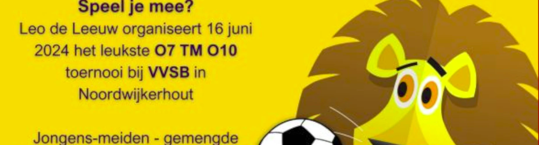 Banner - VVSB kidszoo Cup 2024 - VVSB - Noordwijkerhout