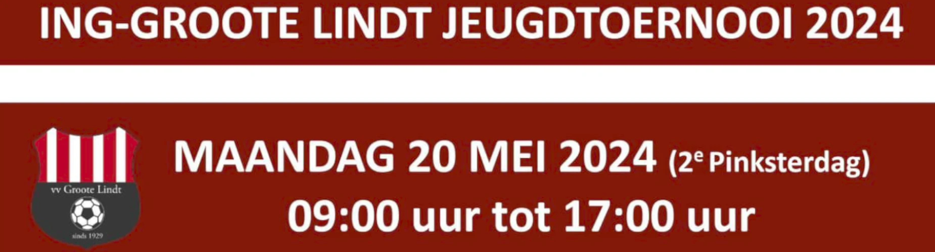 Banner - ING Groote Lindt Jeugdtoernooi - vv Groote Lindt - Zwijndrecht